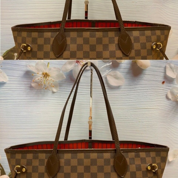 ❤️‍🩹SOLD❤️‍🩹 Louis Vuitton Neverfull MM Damier Ebene Cherry Red Tote Bag(SP0069) - Picture 2 of 12